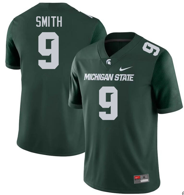 Men #9 Jaelen Smith Michigan State Spartans College Football Jerseys Stitched Sale-Green